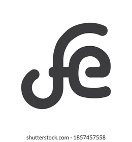 Initial letter ef or fe logo vector design templates