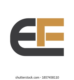 initial letter ef or fe logo vector designs