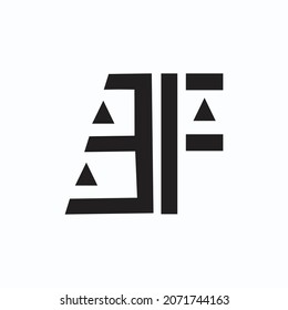 Initial letter EF logo design