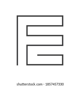 Initial letter ef logo or fe logo vector design templates
