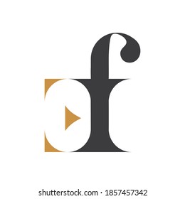 Initial letter ef logo or fe logo vector design templates