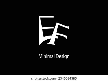 Initial Letter EF logo icon design template elements Stock Vector Image Art