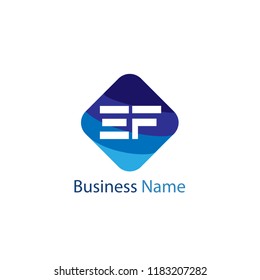 Initial Letter EF Logo Template Design