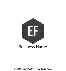 Initial Letter EF Logo Template Design