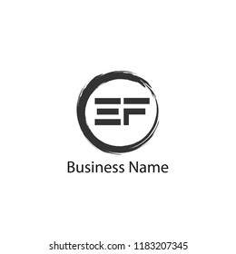 Initial Letter EF Logo Template Design