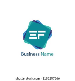 Initial Letter EF Logo Template Design