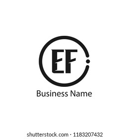 Initial Letter EF Logo Template Design