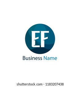 Initial Letter EF Logo Template Design