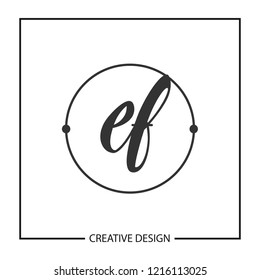 Initial Letter EF Logo Template Design