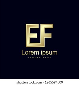 Initial Letter EF Logo Template Vector Design