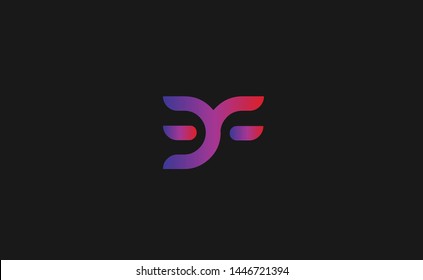 Initial letter EF logo template for business and company identity