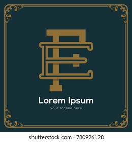 
Initial letter EF logotype company name. Vector for company name.