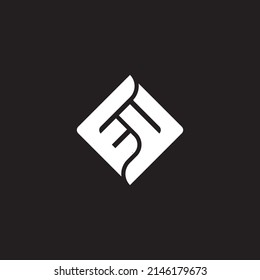 Initial letter EF monogram logo design.