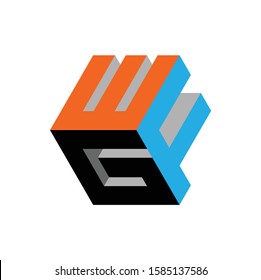Initial / Letter E,G and F for logo design inspiration - Vector