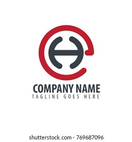 Initial Letter EH Design Logo