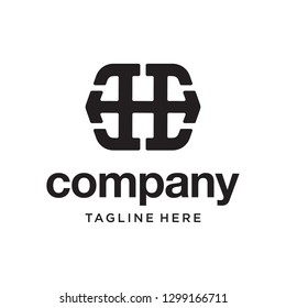 Initial Letter EH HE Logo Design Inspiration