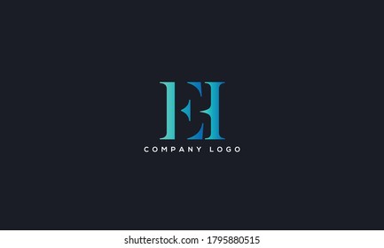 Initial Letter EH or HE Logo Design vector Template. Creative Abstract EH Logo Design Vector Illustration