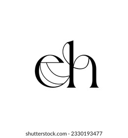 Initial letter eh logo design creative