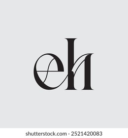 Anfangsbuchstabe eh Logo-Design
