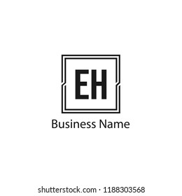 Initial Letter EH Logo Template Design