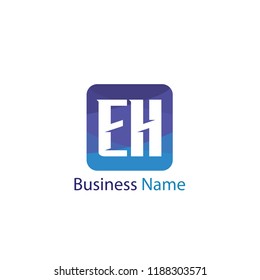 Initial Letter EH Logo Template Design