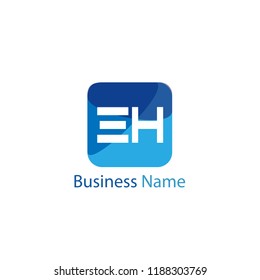 Initial Letter EH Logo Template Design