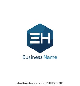 Initial Letter EH Logo Template Design