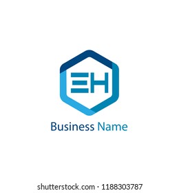 Initial Letter EH Logo Template Design