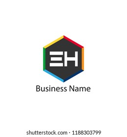 Initial Letter EH Logo Template Design