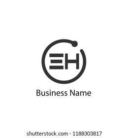 Initial Letter EH Logo Template Design