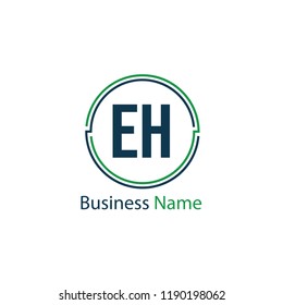 Initial Letter EH Logo Template Design