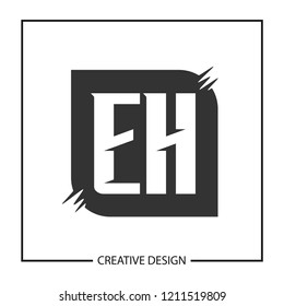 Initial Letter EH Logo Template Design
