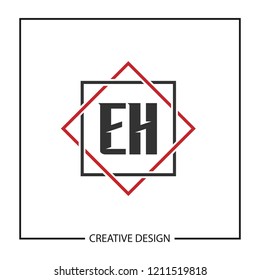 Initial Letter EH Logo Template Design