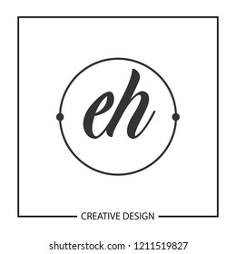 Initial Letter EH Logo Template Design