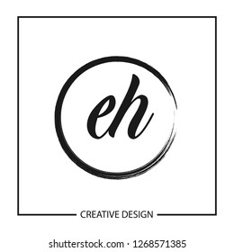 Initial Letter EH Logo Template Design