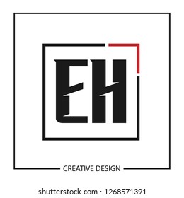 Initial Letter EH Logo Template Design