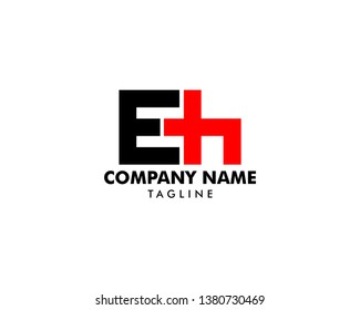 Initial Letter EH Logo Template Design