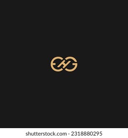 Initial Letter EHG logo icon design template elements
