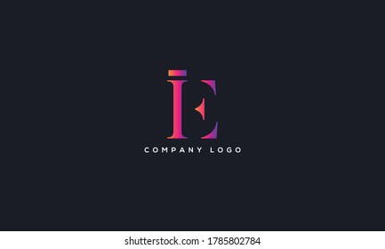 Initial Letter IE or EI Logo Design vector Template. Creative Abstract IE Logo Design Vector Illustration