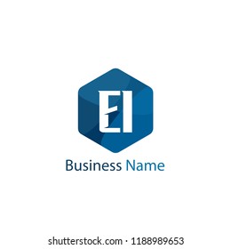 Initial Letter EI Logo Template Design