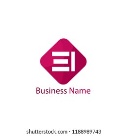 Initial Letter EI Logo Template Design