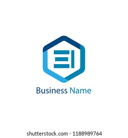 Initial Letter EI Logo Template Design