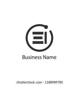 Initial Letter EI Logo Template Design