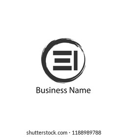 Initial Letter EI Logo Template Design