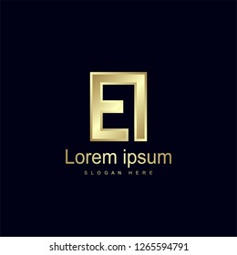 Initial Letter EI Logo Template Vector Design