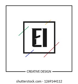 Initial Letter EI Logo Template Design