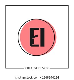 Initial Letter EI Logo Template Design