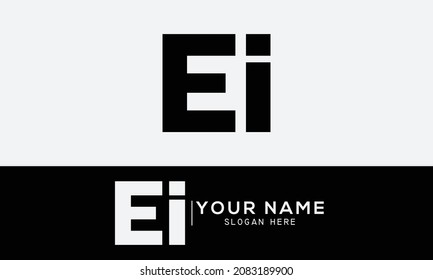 Initial Letter EI, IE Logo Template Design