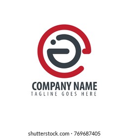 Initial Letter EJ EI Design Logo