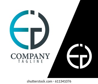 Initial Letter EJ FJ With Linked Circle Logo